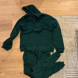 Dark Green Hoodie and Joggers Set
